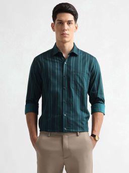 Arrow - Vertical Striped Manhattan Slim Fit Shirt