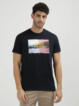 Tommy Hilfiger - Navy Blue Crew Neck Graphic T-Shirt