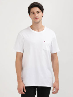 Tommy Hilfiger - White Crew Neck Solid T-Shirt