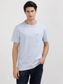 Tommy Hilfiger - Blue Crew Neck Solid T-Shirt