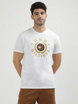 Tommy Hilfiger - White Embroidered T-Shirt