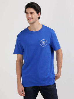 Tommy Hilfiger - Blue Crew Neck Solid T-Shirt