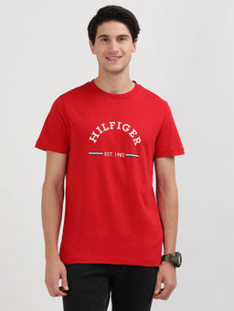 Tommy Hilfiger - Red Graphic Half Sleeves T-Shirt