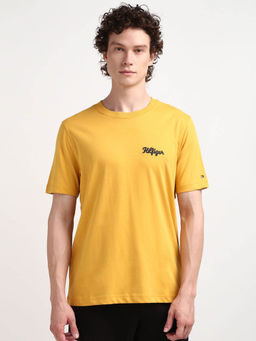 Tommy Hilfiger - Yellow Crew Neck Solid T-Shirt