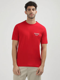 Tommy Hilfiger - Red Crew Neck Stripes T-Shirt