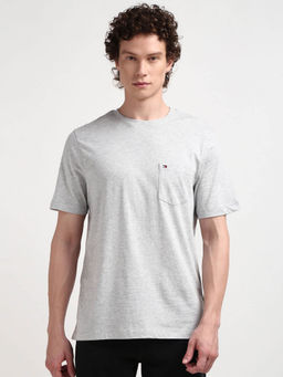 Tommy Hilfiger - Grey Crew Neck Solid T-Shirt