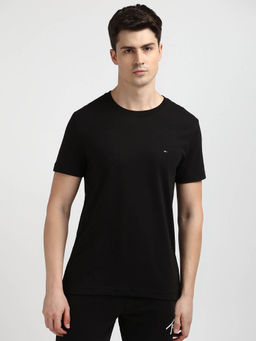 Tommy Hilfiger - Black Crew Neck Solid T-Shirt