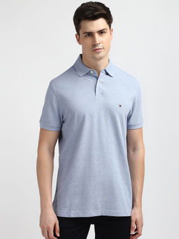 Tommy Hilfiger - Blue Collar Neck Solid Polo T-Shirt