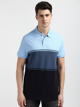 Tommy Hilfiger - Blue Collar Neck Colorblock Polo T-Shirt