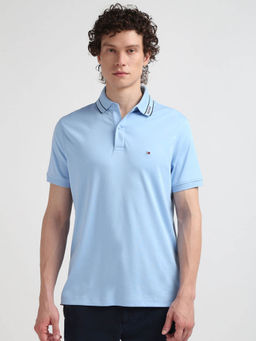 Tommy Hilfiger - Blue Collar Neck Solid Polo T-Shirt