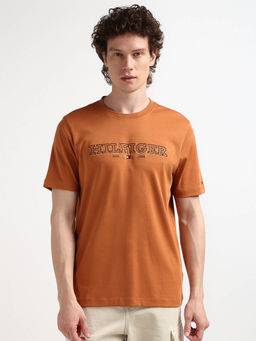 Tommy Hilfiger - Brown Round Neck Solid T-Shirt