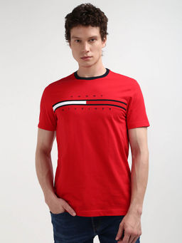 Tommy Hilfiger - Red Half Sleeves T-Shirt