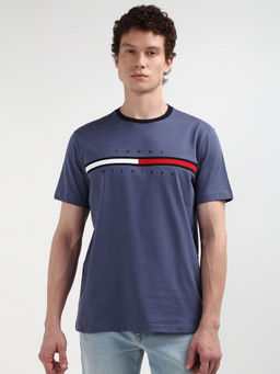 Tommy Hilfiger - Navy Blue Crew Neck Solid T-Shirt