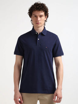 Tommy Hilfiger - Blue Collar Neck Solid Polo T-Shirt