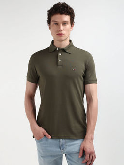 Tommy Hilfiger - Green Solid Polo T-Shirt