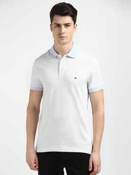 Tommy Hilfiger - Blue Collar Neck Solid Polo T-Shirt