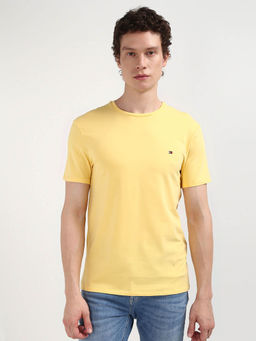 Tommy Hilfiger - Yellow Crew Neck Solid T-Shirt