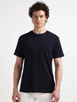 Tommy Hilfiger - Navy Blue Crew Neck Solid T-Shirt