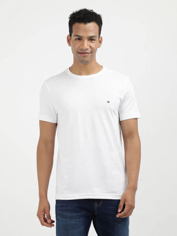 Tommy Hilfiger - White Crew Neck Solid T-Shirt