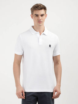 Tommy Hilfiger - White Textured Polo T-Shirt