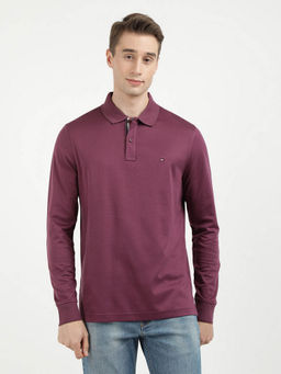 Tommy Hilfiger - Purple Collar Neck Solid Polo T-Shirt
