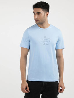 Tommy Hilfiger - Blue Crew Neck Solid T-Shirt
