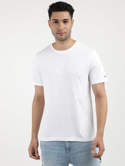 Tommy Hilfiger - White Crew Neck Embroidered T-Shirt