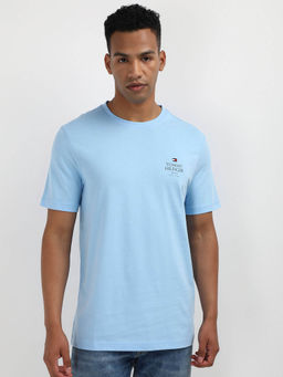 Tommy Hilfiger - Blue Crew Neck Solid T-Shirt