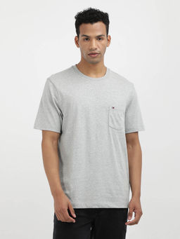 Tommy Hilfiger - Grey Crew Neck Solid T-Shirt