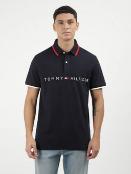 Tommy Hilfiger - Blue Collar Neck Printed Polo T-Shirt