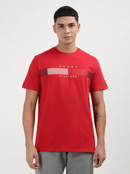 Tommy Hilfiger - Red Crew Neck Stripes T-Shirt