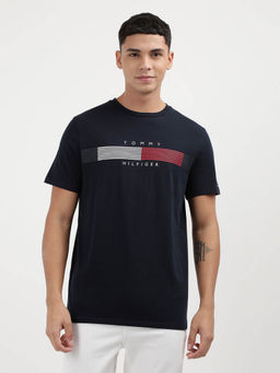 Tommy Hilfiger - Blue Crew Neck Solid T-Shirt