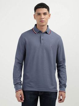 Tommy Hilfiger - Blue Collar Neck Solid Polo T-Shirt