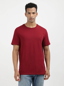 Tommy Hilfiger - Red Crew Neck Solid T-Shirt