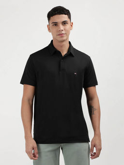 Tommy Hilfiger - Black Solid Polo T-Shirt