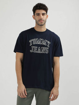 Tommy Hilfiger - Blue Round Neck Embroidered T-Shirt