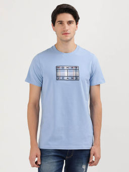 Tommy Hilfiger - Blue Round Neck Solid T-Shirt