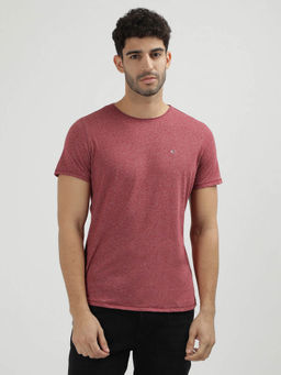 Tommy Hilfiger - Red Collar Neck Solid T-Shirt