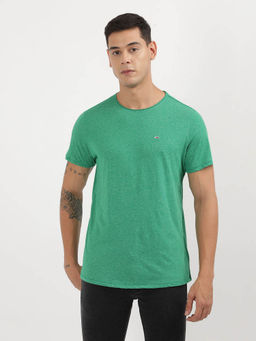 Tommy Hilfiger - Green Round Neck Solid T-Shirt