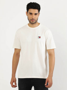 Tommy Hilfiger - White Round Neck Solid T-Shirt
