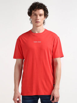 Tommy Hilfiger - Red Round Neck Solid T-Shirt