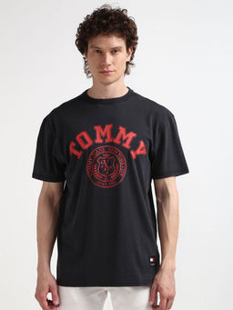 Tommy Hilfiger - Black Crew Neck Graphic T-Shirt