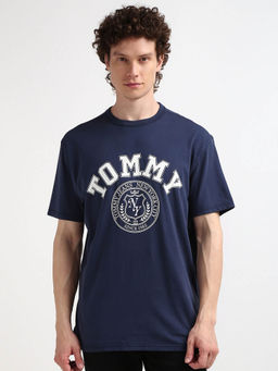 Tommy Hilfiger - Blue Round Neck Graphic T-Shirt