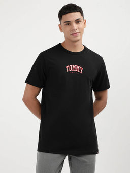 Tommy Hilfiger - Black Round Neck Solid T-Shirt