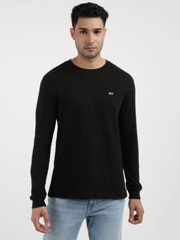 Tommy Hilfiger - Black Round Neck Solid T-Shirt