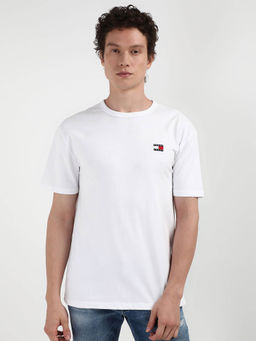 Tommy Hilfiger - White Round Neck Solid T-Shirt