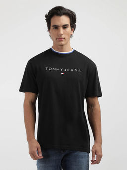 Tommy Hilfiger - Black Round Neck Solid T-Shirt