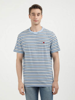 Tommy Hilfiger - Blue Round Neck Stripes T-Shirt