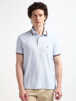 Tommy Hilfiger - Blue Collar Neck Solid Polo T-Shirt