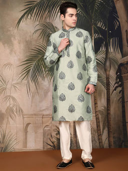 Sanwara - Men Green Kurta with Pant